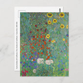 Gustav Klimt - Garten mit Sonnenblumen Postkarte (Vorne/Hinten)