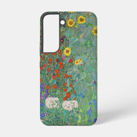 Gustav Klimt - Garten mit Sonnenblumen Samsung Galaxy Hülle (Rückseite)