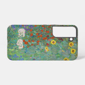 Gustav Klimt - Garten mit Sonnenblumen Samsung Galaxy Hülle (Rückseite (Horizontal))