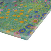 Gustav Klimt - Garten mit Sonnenblumen Schneidebrett (Ecke)