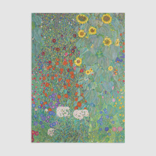 Gustav Klimt - Garten mit Sonnenblumen Seidenpapier