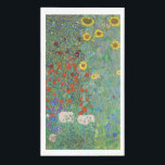 Gustav Klimt - Garten mit Sonnenblumen Serviette<br><div class="desc">Garten mit Sonnenblumen / Bauerngarten mit Sonnenblumen - Gustav Klimt in 1905-1906</div>