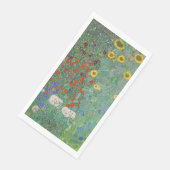 Gustav Klimt - Garten mit Sonnenblumen Serviette (Ecke)