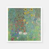 Gustav Klimt - Garten mit Sonnenblumen Serviette (Vorderseite)