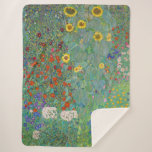 Gustav Klimt - Garten mit Sonnenblumen Sherpadecke<br><div class="desc">Garten mit Sonnenblumen / Bauerngarten mit Sonnenblumen - Gustav Klimt in 1905-1906</div>