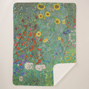 Gustav Klimt - Garten mit Sonnenblumen Sherpadecke