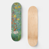 Gustav Klimt - Garten mit Sonnenblumen Skateboard (Vorderseite)