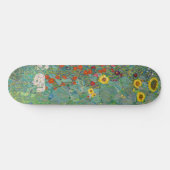 Gustav Klimt - Garten mit Sonnenblumen Skateboard (Horizontal)