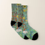 Gustav Klimt - Garten mit Sonnenblumen Socken<br><div class="desc">Garten mit Sonnenblumen / Bauerngarten mit Sonnenblumen - Gustav Klimt in 1905-1906</div>