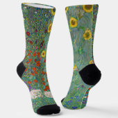 Gustav Klimt - Garten mit Sonnenblumen Socken (Gewinkelt)