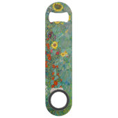 Gustav Klimt - Garten mit Sonnenblumen Speed Flaschenöffner (Rückseite)