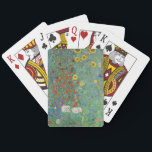 Gustav Klimt - Garten mit Sonnenblumen Spielkarten<br><div class="desc">Garten mit Sonnenblumen / Bauerngarten mit Sonnenblumen - Gustav Klimt in 1905-1906</div>