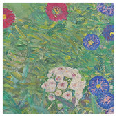 Gustav Klimt - Garten mit Sonnenblumen Stoff (Muster)