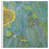 Gustav Klimt - Garten mit Sonnenblumen Stoff (Muster)