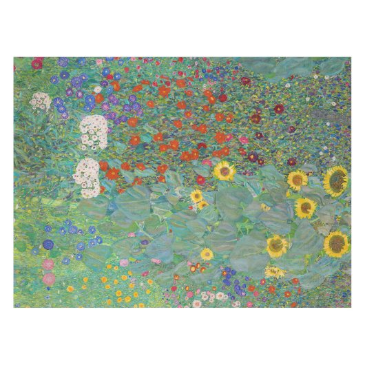 Gustav Klimt - Garten mit Sonnenblumen Tischdecke (Vorderseite (Horizontal))