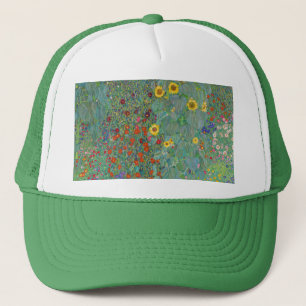 Gustav Klimt - Garten mit Sonnenblumen Truckerkappe