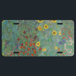 Gustav Klimt - Garten mit Sonnenblumen US Nummernschild<br><div class="desc">Garten mit Sonnenblumen / Bauerngarten mit Sonnenblumen - Gustav Klimt in 1905-1906</div>