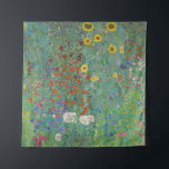 Gustav Klimt - Garten mit Sonnenblumen Wandteppich<br><div class="desc">Garten mit Sonnenblumen / Bauerngarten mit Sonnenblumen - Gustav Klimt in 1905-1906</div>