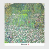 Gustav Klimt - Gartenbau und Bergbau Aufkleber (Blatt)
