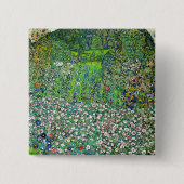 Gustav Klimt - Gartenbau und Bergbau Button (Vorderseite)