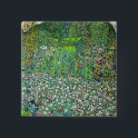 Gustav Klimt - Gartenbau und Bergbau Button<br><div class="desc">Gartenlandschaft mit Hilltop - Gustav Klimt,  Öl auf Leinwand,  1916</div>