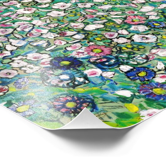 Gustav Klimt - Gartenbau und Bergbau Fotodruck (Ecke)