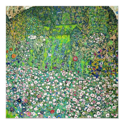 Gustav Klimt - Gartenbau und Bergbau Fotodruck (Vorne)