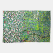 Gustav Klimt - Gartenbau und Bergbau Geschirrtuch (Horizontal)