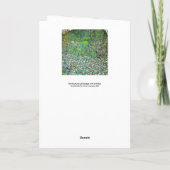Gustav Klimt - Gartenbau und Bergbau Karte (Rückseite)