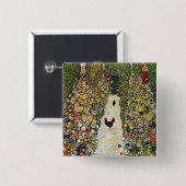 Gustav Klimt - Gartenweg mit Hühnern Button (Vorne & Hinten)