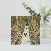 Gustav Klimt - Gartenweg über Hühner Dankeskarte (Stehend Vorderseite)