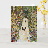 Gustav Klimt - Gartenweg über Hühner Karte (Gelbe Blume)