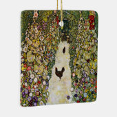 Gustav Klimt - Gartenweg über Hühner Keramikornament (Rechts)