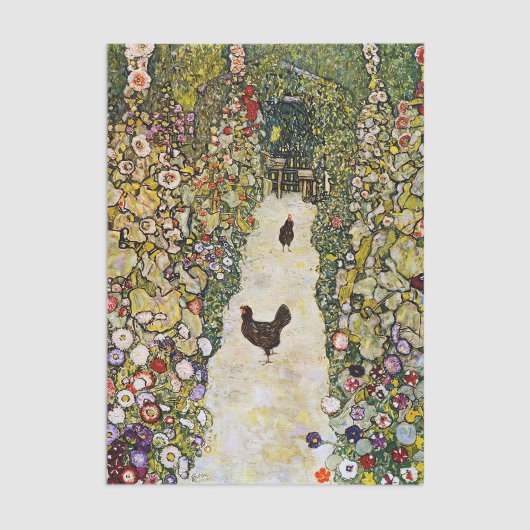 Gustav Klimt - Gartenweg über Hühner Seidenpapier