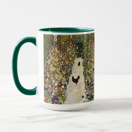 Gustav Klimt - Gartenweg über Hühner Tasse (Links)