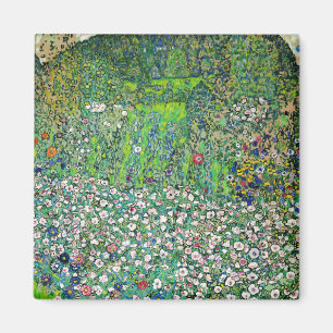 Gustav Klimt - Gärtnerische Landschaft und Hügelku Magnet