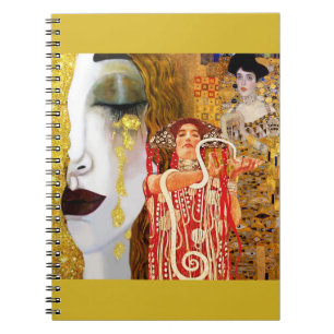 Gustav Klimt, Gemälde Collage, Kombinierte Kunst Notizblock