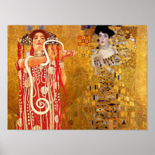 Gustav Klimt, Gemälde Collage, Kombinierte Kunst Poster