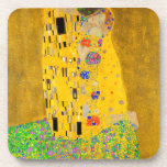 Gustav Klimt Getränkeuntersetzer<br><div class="desc">Der Kuss wurde von Gustav Klimt gemalt.</div>