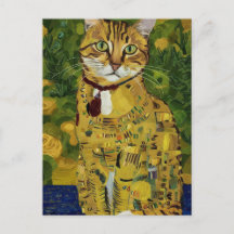 Gustav Klimt Gold süße Katze Spoof, Gustav Klimt K