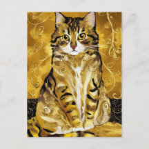 Gustav Klimt Gold süße Katze Spoof, Gustav Klimt K