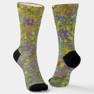 Gustav Klimt Golden Bloom Foral Muster Socken