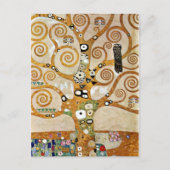 Gustav Klimt Goldener Baum des Lebens mit Vogel Postkarte (Vorderseite)