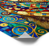 Gustav Klimt Grumpy Cat with Blue Eyes Poster (Ecke)