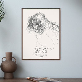 Gustav Klimt Head Frau Profil Beethoven Frieze Poster