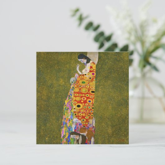 Gustav Klimt - Hoffnung II Einladung (Stehend Vorderseite)