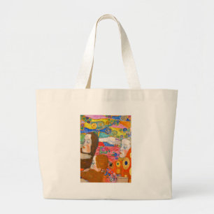 gustav klimt, hoffnung ii jumbo stoffbeutel