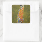 Gustav Klimt - Hoffnung II Quadratischer Aufkleber (Tasche)