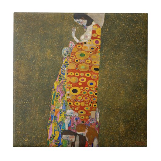 Gustav Klimt - Hoffnung II - schöne Grafik Fliese (Vorderseite)
