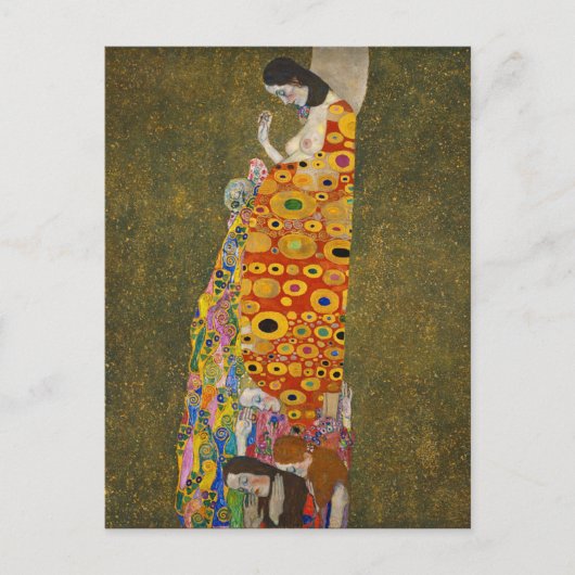 Gustav Klimt - Hoffnung II - Schönes Kunstwerk Postkarte (Vorderseite)